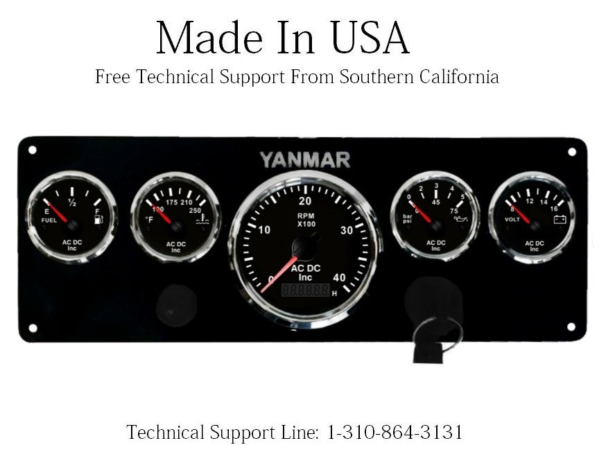 Marine Instrument Panel Programmable/Non-Programmable Tachometer for Yanmar