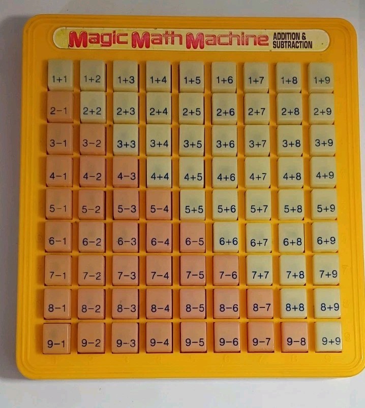 Vintage 1988 Magic Math Machine LOT Multiplication Addition Subtraction