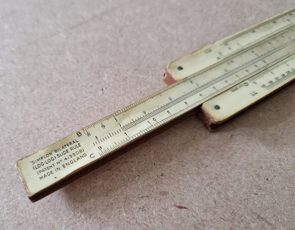 Vintage Simplon Bilateral 413308 Engineering Slide Rule