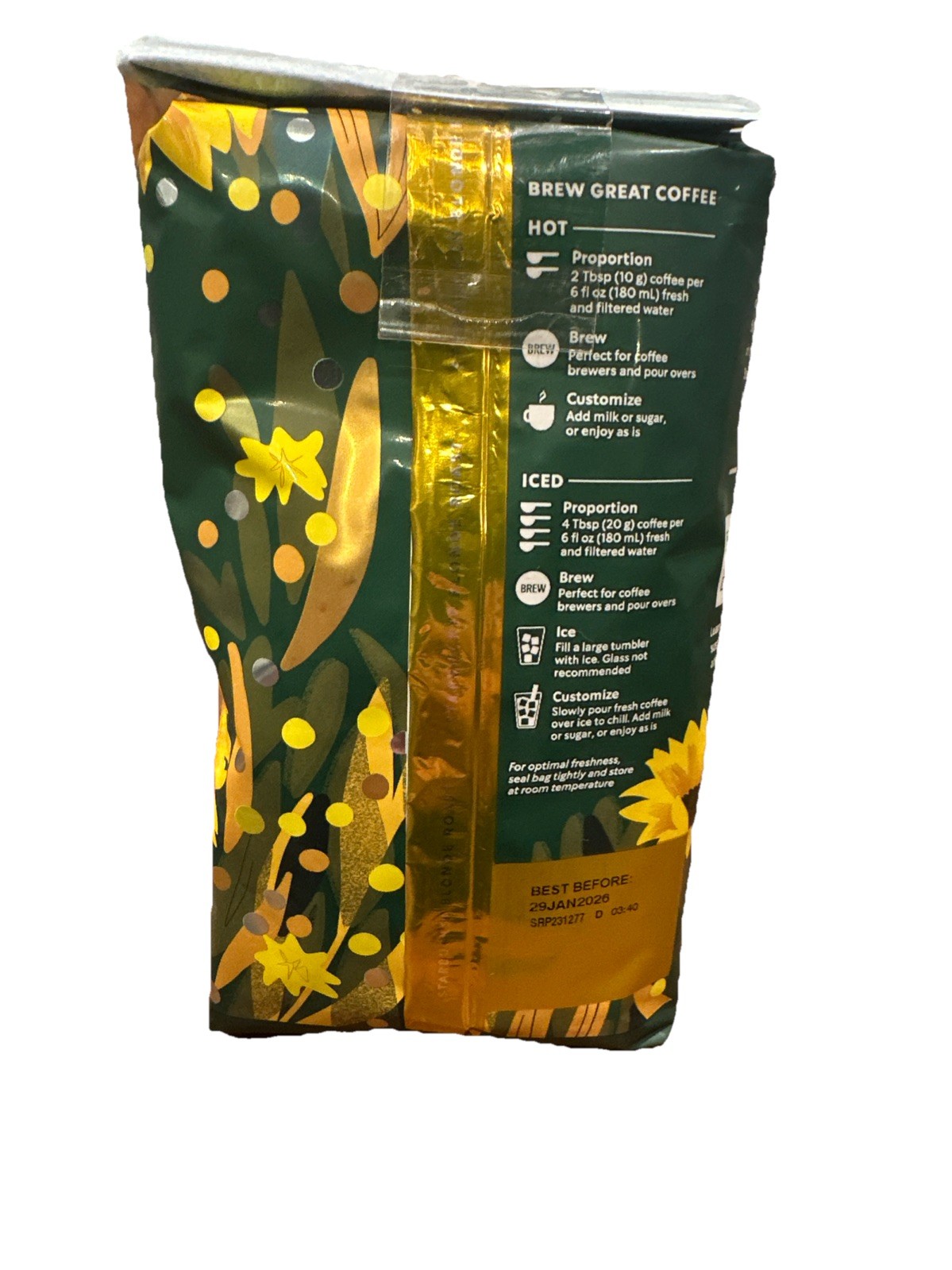 6 BAG DEAL! Starbucks Coffee Sunsera Blend Blonde Roast Whole Bean 12oz 01/29/26