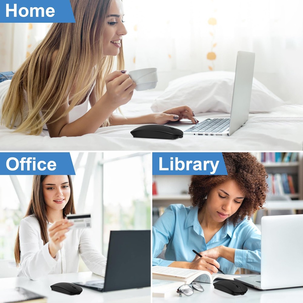 Bluetooth Wireless for MacBook Mac iPad Laptop Computer Pad Optical Rechargea...