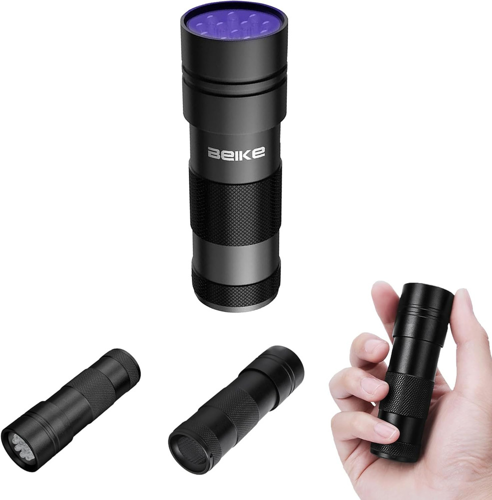 UV Flashlight Black Light–Small Portable Mini 12 LED Blacklight Flashlight for H