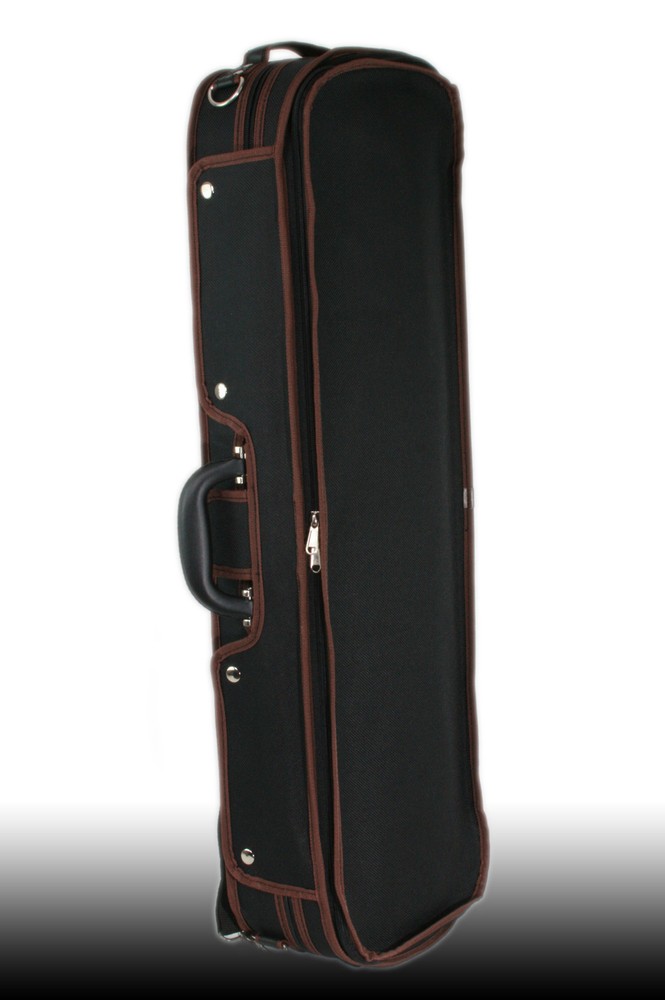 Petz Rectangular 4/4 Violin Case, Violin Case, Violin Case Case, Black/Red