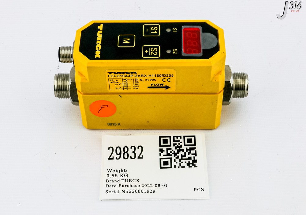 29832 TURCK INLINE SENSOR W/ INTEGRATED PROCESSOR FCI-D10A4P-2ARX-H1160/D205