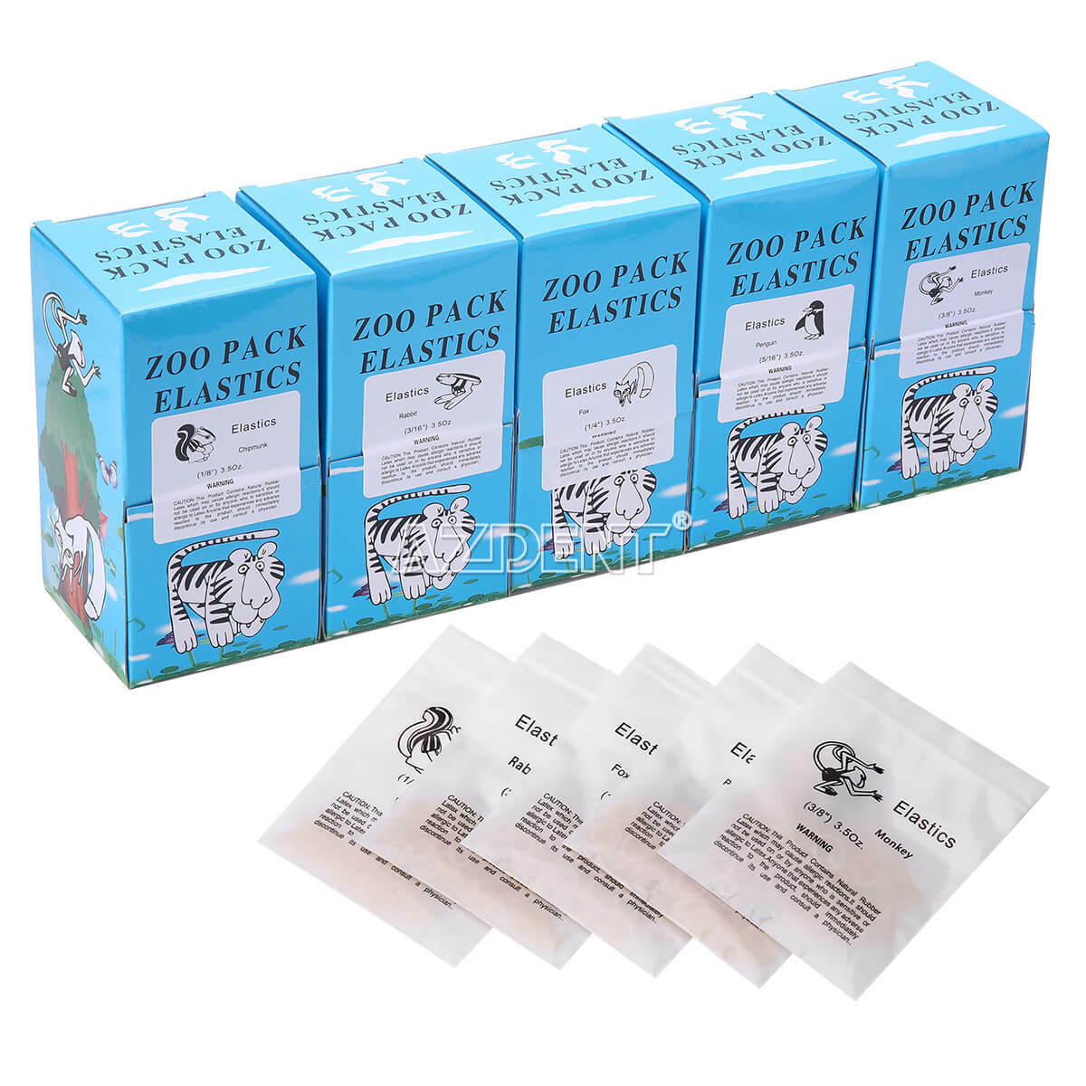 Dental Ortho Elastics Latex Braces Orthodontic Rubber Bands 5000Pcs/kit 15Sizes！