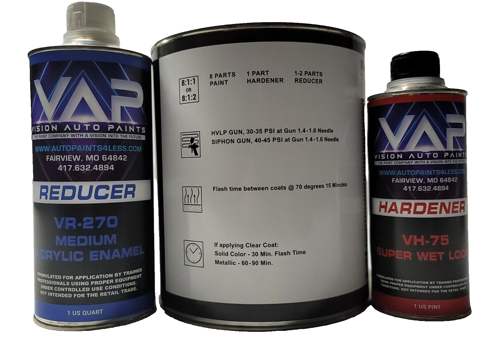 9483 Gloss Gun Metal Gray Metallic Single Stage Acrylic Enamel Paint Gallon Kit