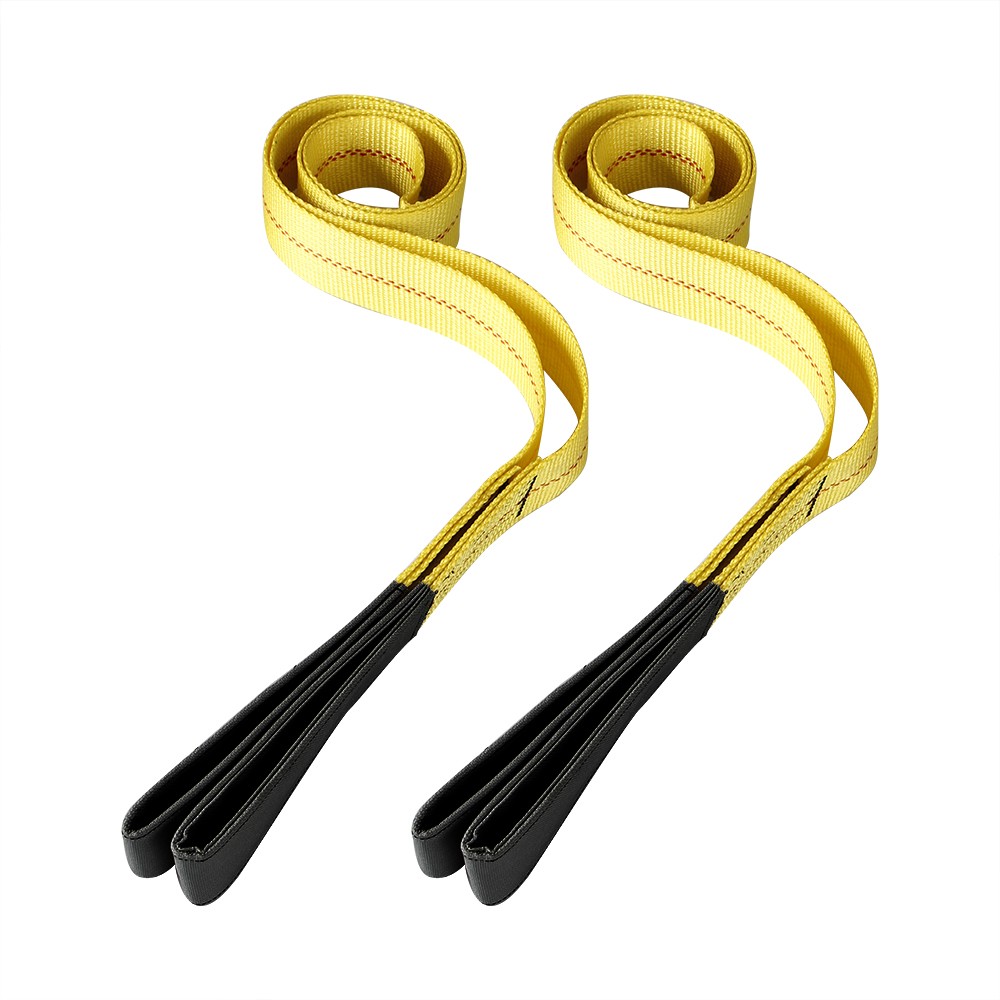 2 Pack 2" 6FT Webbing Lifting Sling Heavy Duty Polyester Lifting Towing Strap