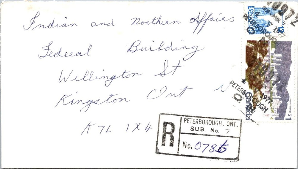 Canada 1977 Registered Mail - Peterborough Ont - A02280