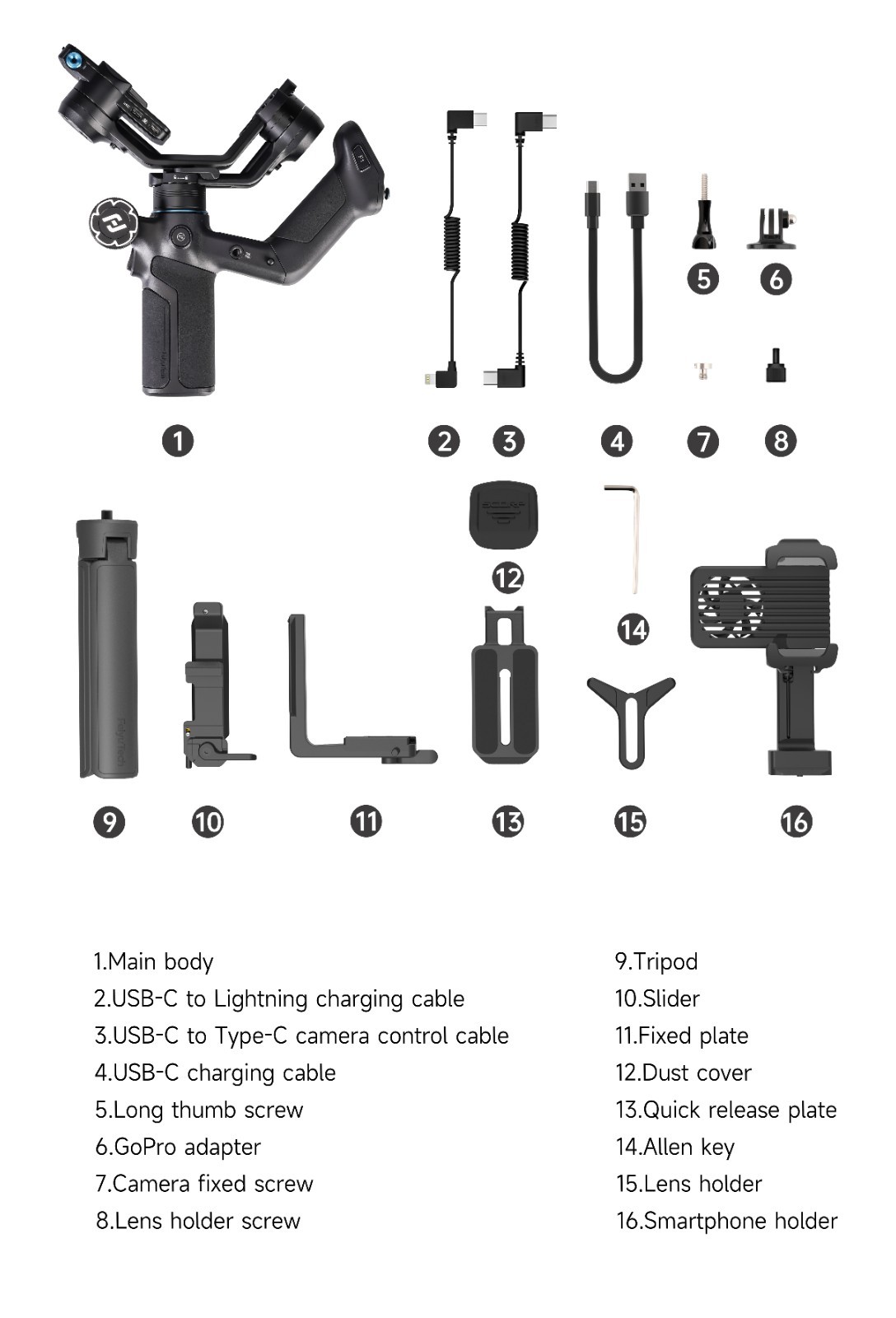 Feiyu SCORP Mini 3 Pro Handheld Gimbal Stabilizer Smartphone GoPro ML Cameras