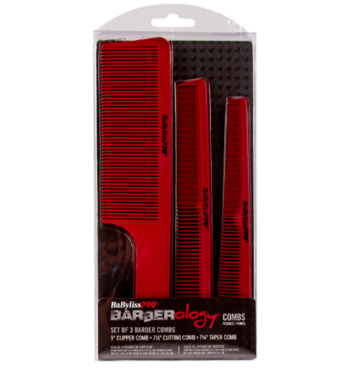 BaBylissPRO Barberology 3 Barber Comb Set | BCOMBSET3
