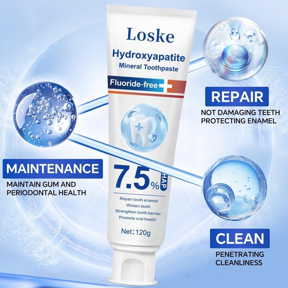 Fluoride-Free Hydroxyapatite Toothpaste - Natural Whitening for Sensitive Teeth