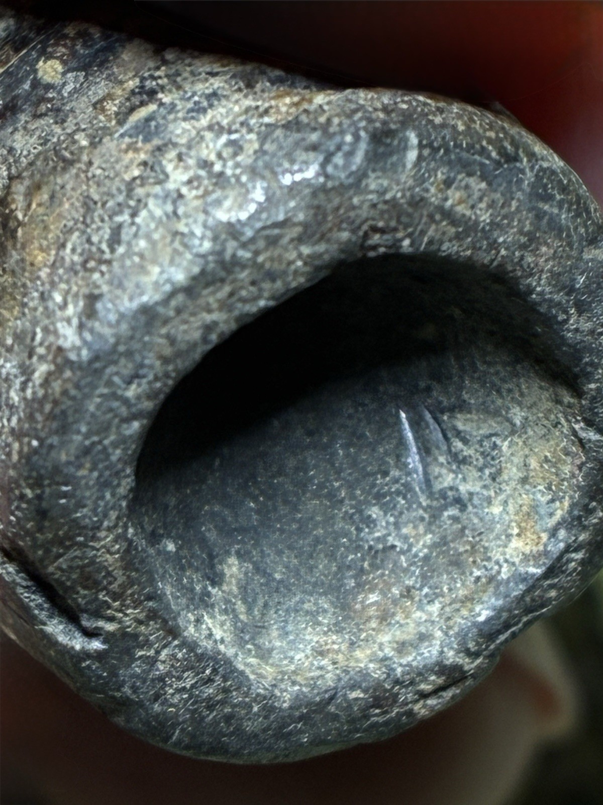 2 Civil War .58 Caliber Minie Ball Bullets ~ Base Marked ~Dug Virginia Relics