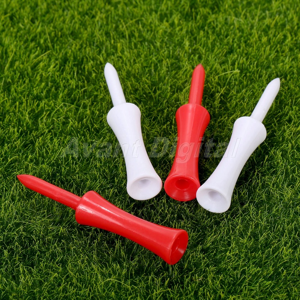 100pcs 68mm Random Color Golf Plastic Graduated Castle Tee Height Control Tee