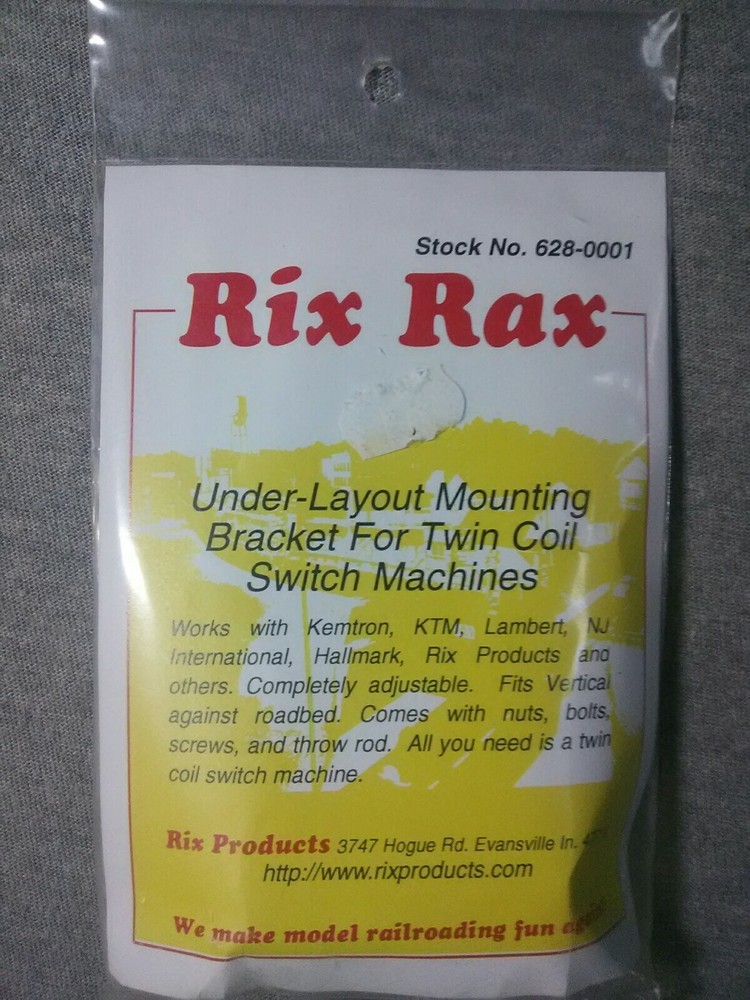Rix Rax Under-Layout Mounting Bracket for Twin Coil Switch Machines 628-0001 ~TS