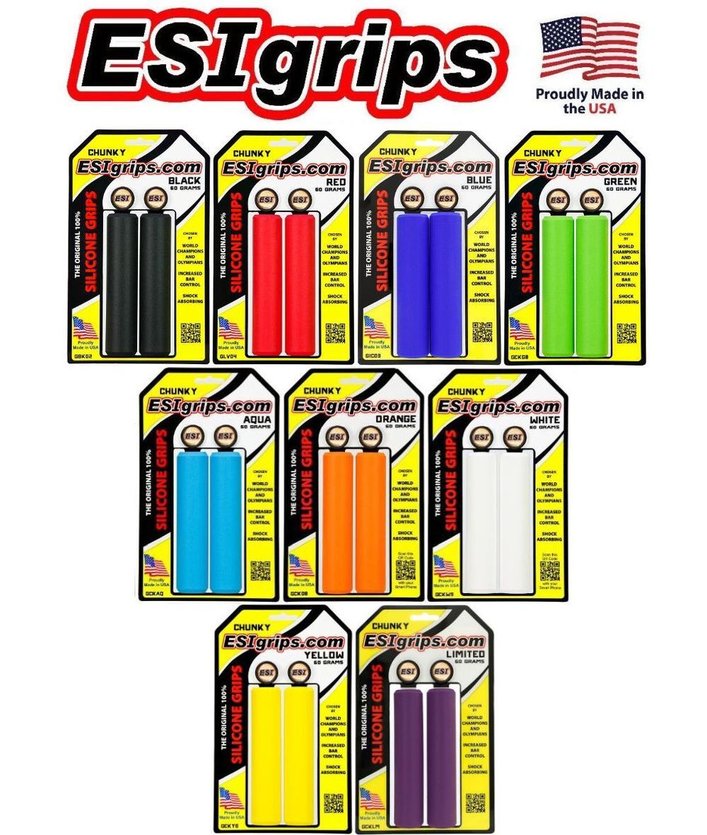 ESI Chunky Silicone 32mm Soft Bike Grips 130mm Lightweight 60g MTB  Choose Color