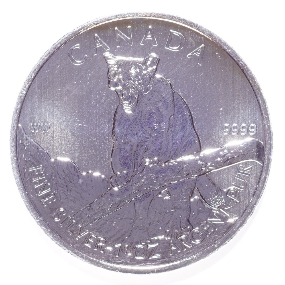 2012 Canada Silver $5 Cougar .9999
