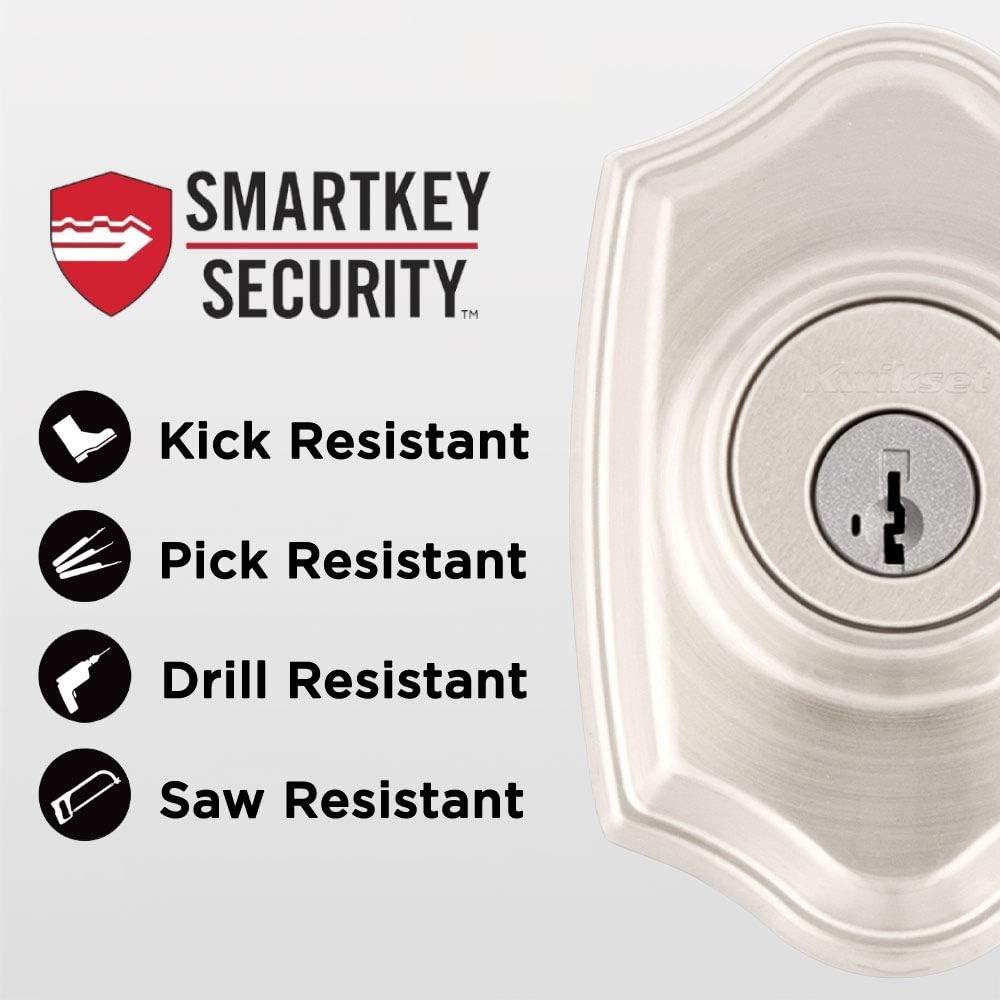 Kwikset Belleview Front Door Lock Handle Deadbolt Set