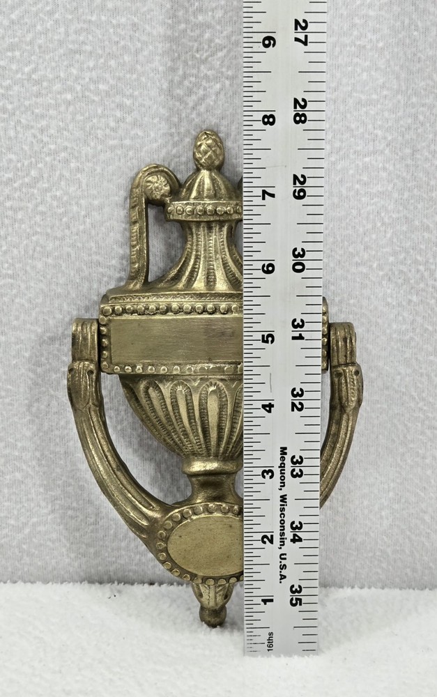 Vintage Solid Brass Virginia Style Blank Monogram Space Door Knocker