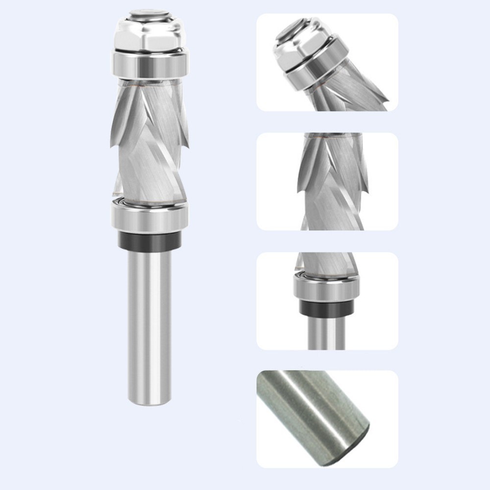 Router Bit Compression Spiral Flush Trim 12 Shank Carbide for Precision Work