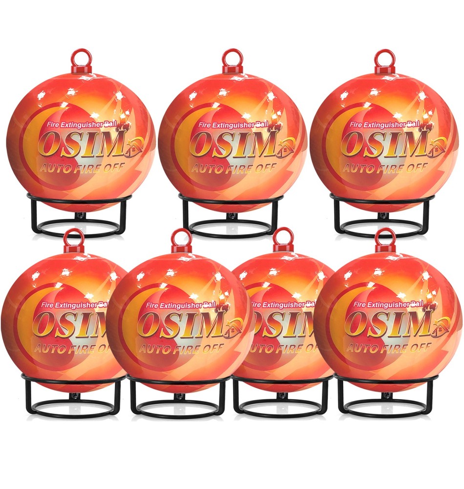 7 PCS Portable Automatic Fire Ball Extinguisher with Bracket and Hook Mount