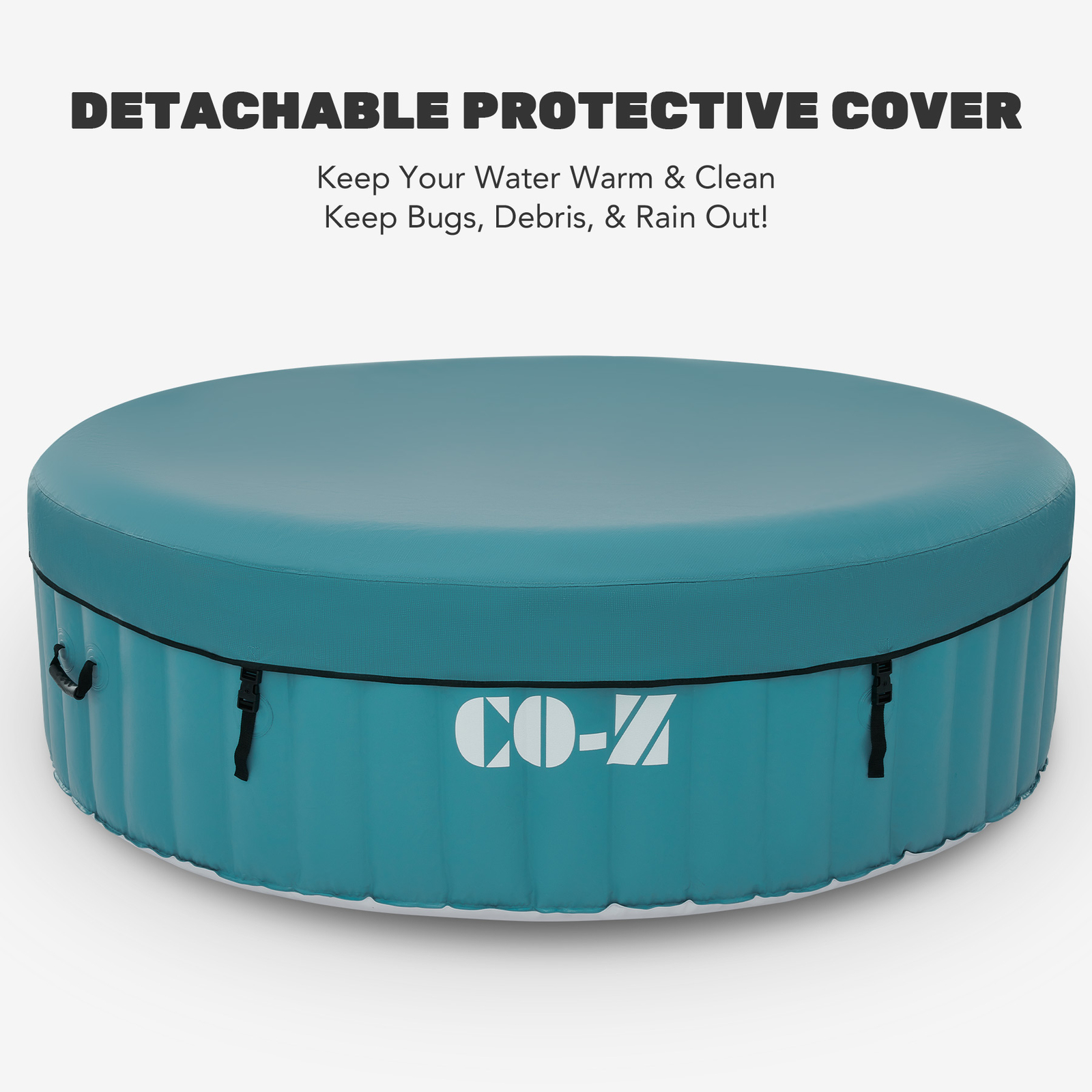 CO-Z Portable Inflatable Hot Tub Spa w Cover plus 130 Air Jet 5-7 Person Outdoor