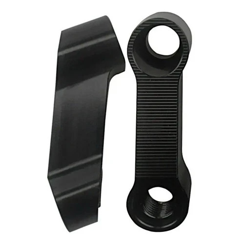 2Pcs Motorcycle Mirror Extender Riser Extension Bracket Blk 10mm M10