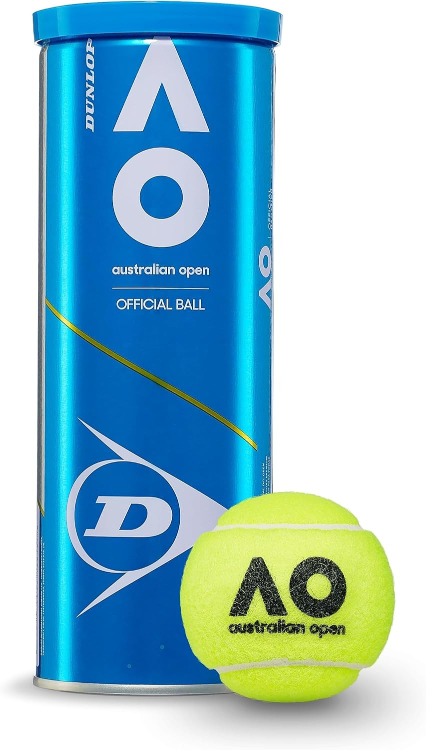 DUNLOP Tennis Ball Australian Open - for Clay, Hard Court and Grass