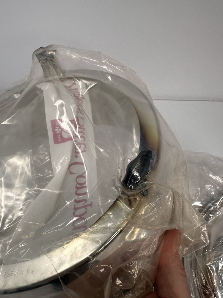 VTG FB Rogers Silver Plated Footed Casserole Dish w/Ceramic Insert