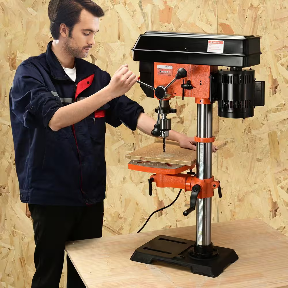 Benchtop Drill Press, Variable Speed Cast Iron Bench Drill Press, 12 In. Swing D