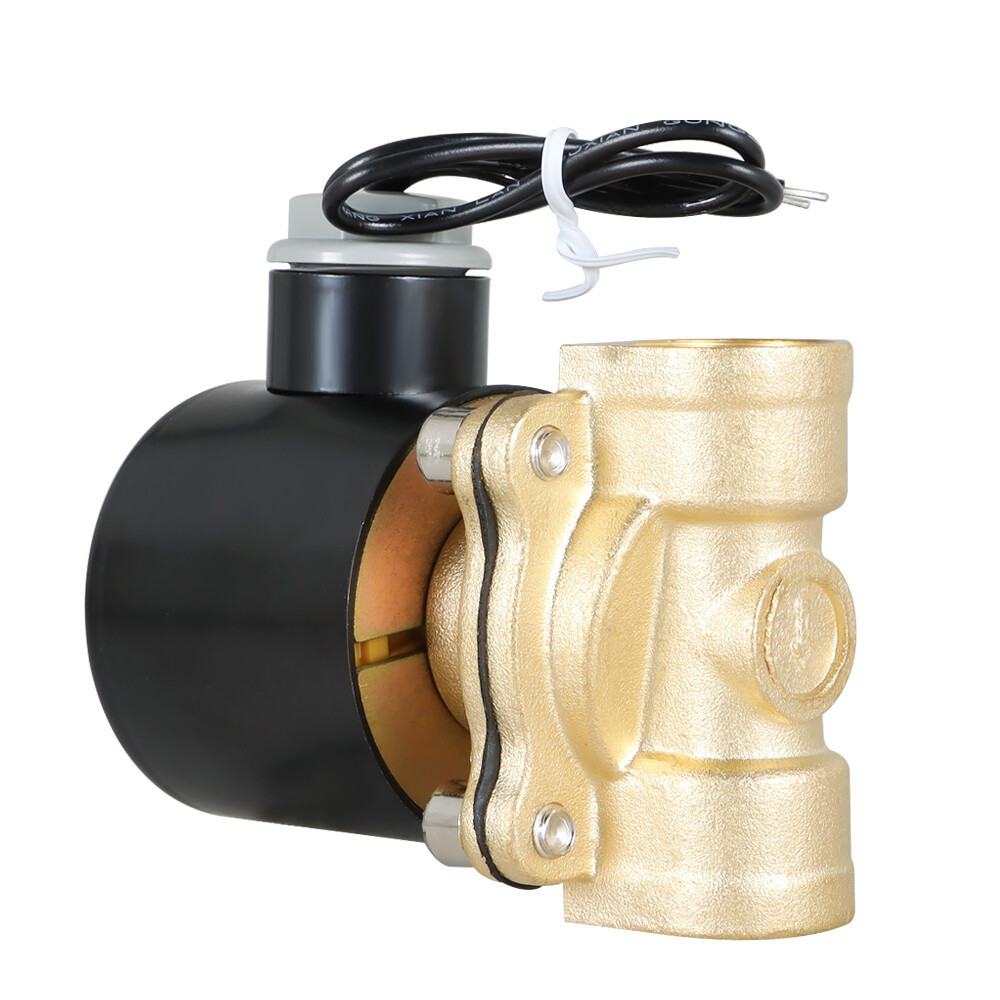 1/2-inch 12V DC Brass Electric Solenoid Valve NPT Gas Water Air Normally Closed