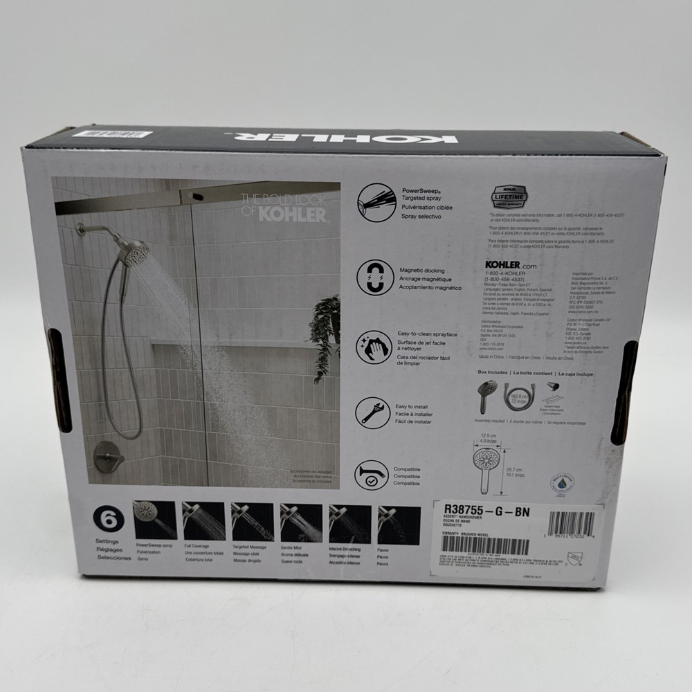 Kohler Assert Multifunction Handshower – Brushed Nickel Finish