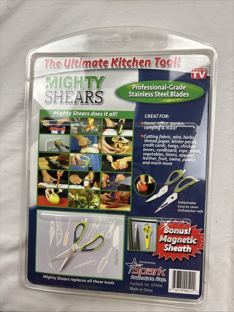 Mighty Shears 2 Pc SCISSORS Set - 10 Functions in 1 New