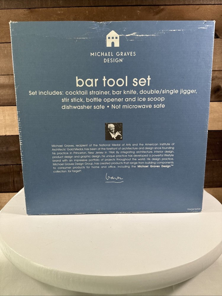 New Old Stock Michael Graves Bar Tools Set Post Modern Black