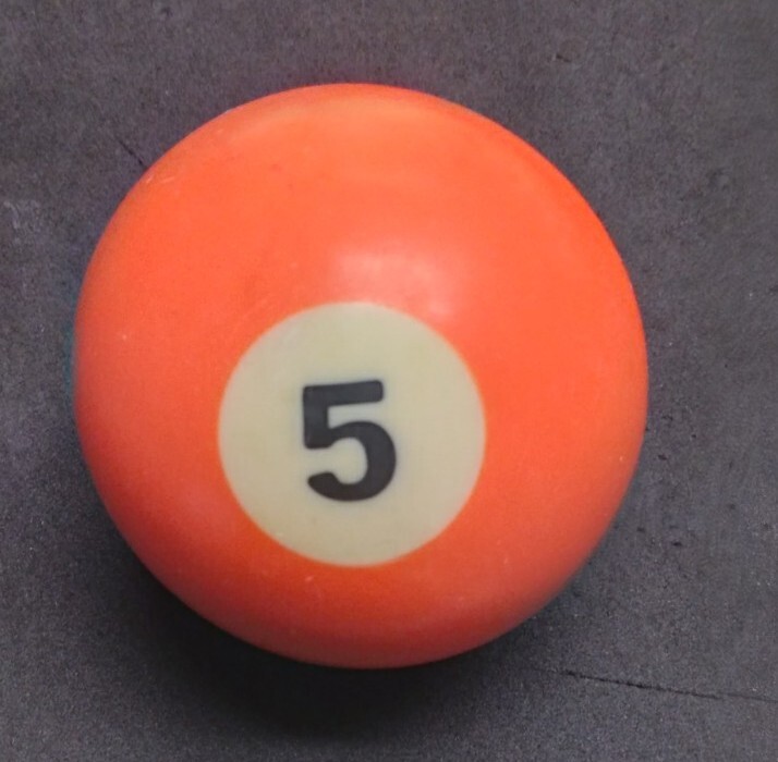 Replacement Pool Billiard Pool Ball #5 Ball 2 1/4” Diameter 2.5"
