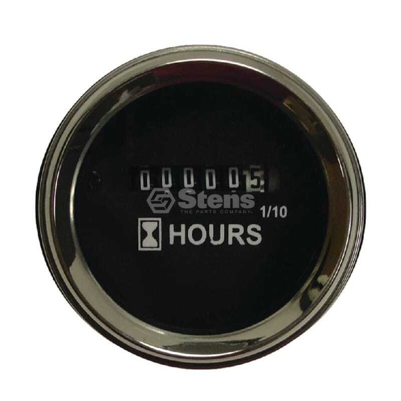 Universal Hour Meter for 6-24V Systems - 2" Chrome Bezel, Mechanical Digital