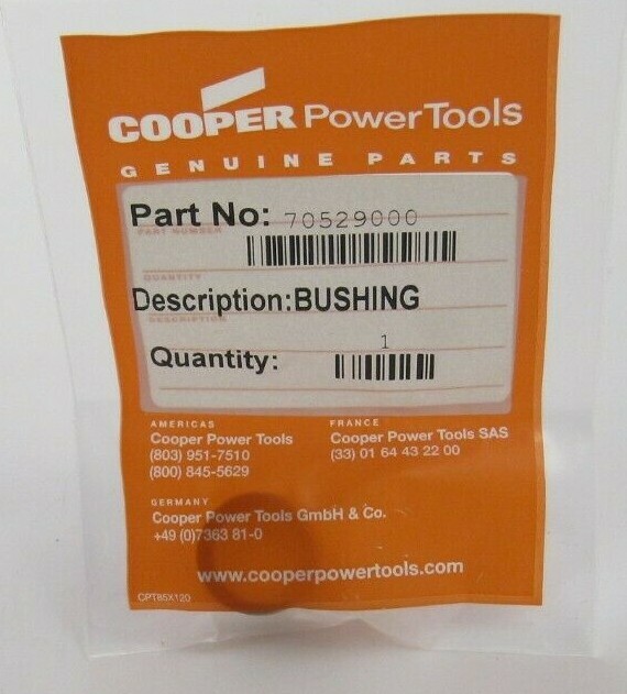 COOPER / MASTERPOWER 70529000 Bushing for MP2465 / 2466 Pistol Grip Screwdriver