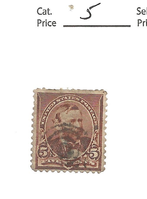 US # 223, 5 cent chocolat, 1890