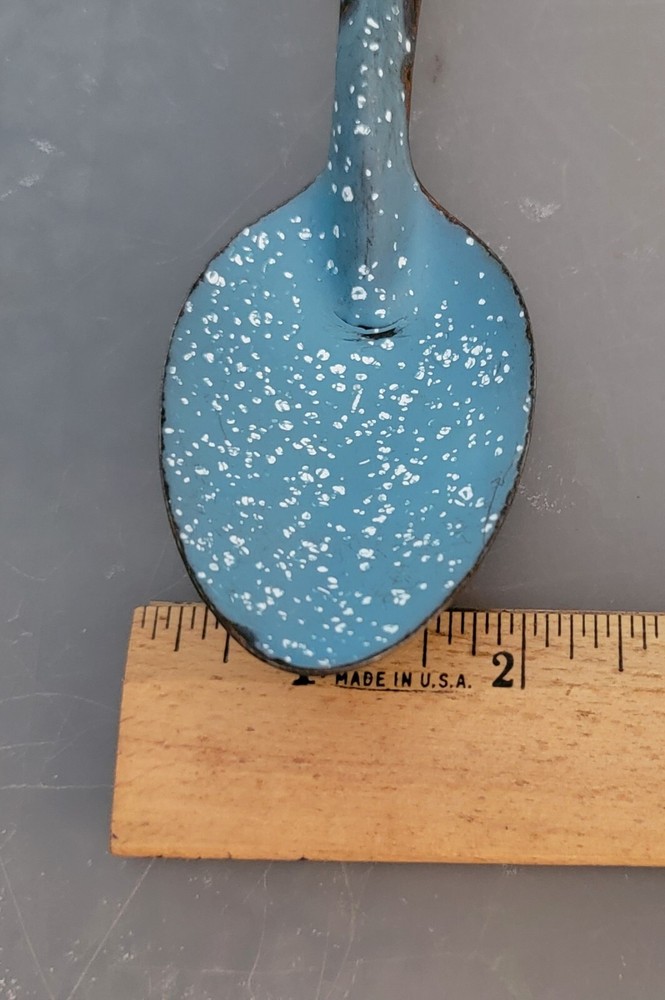 Speckled Light Blue With White Dots Agate 8.25" Spoon