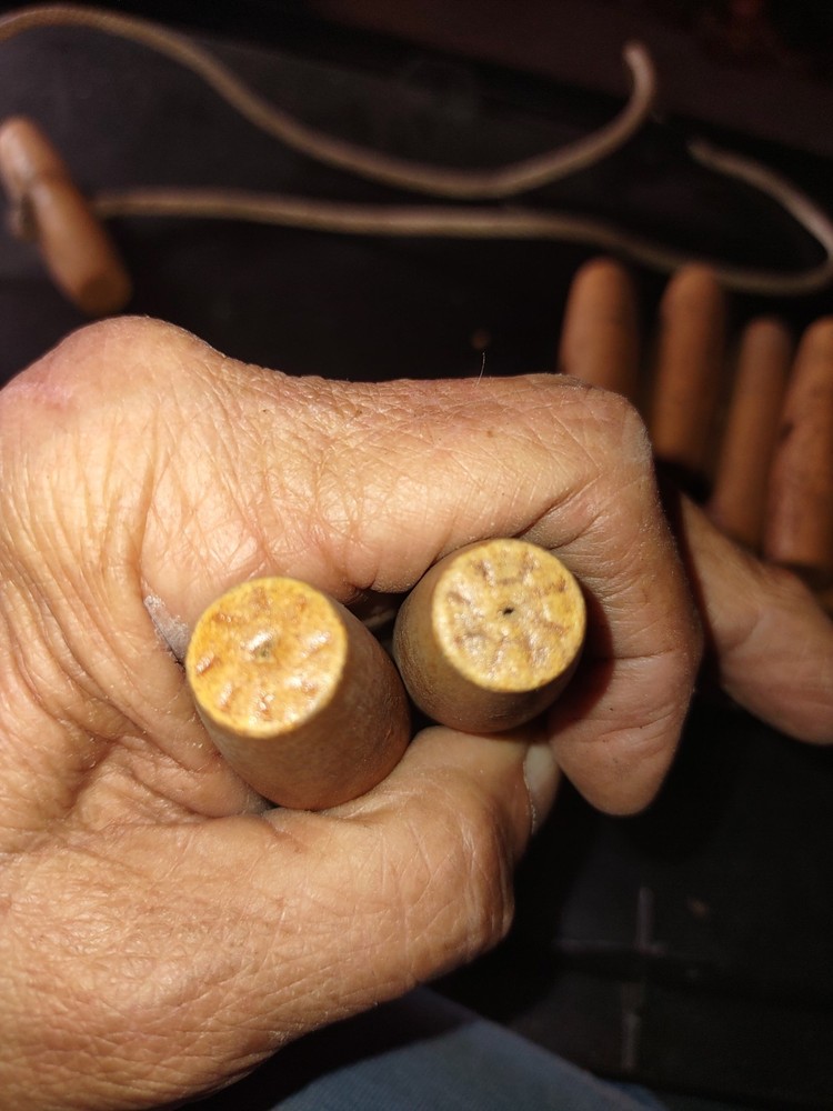 Wooden pull start Handle vintage-small 3"