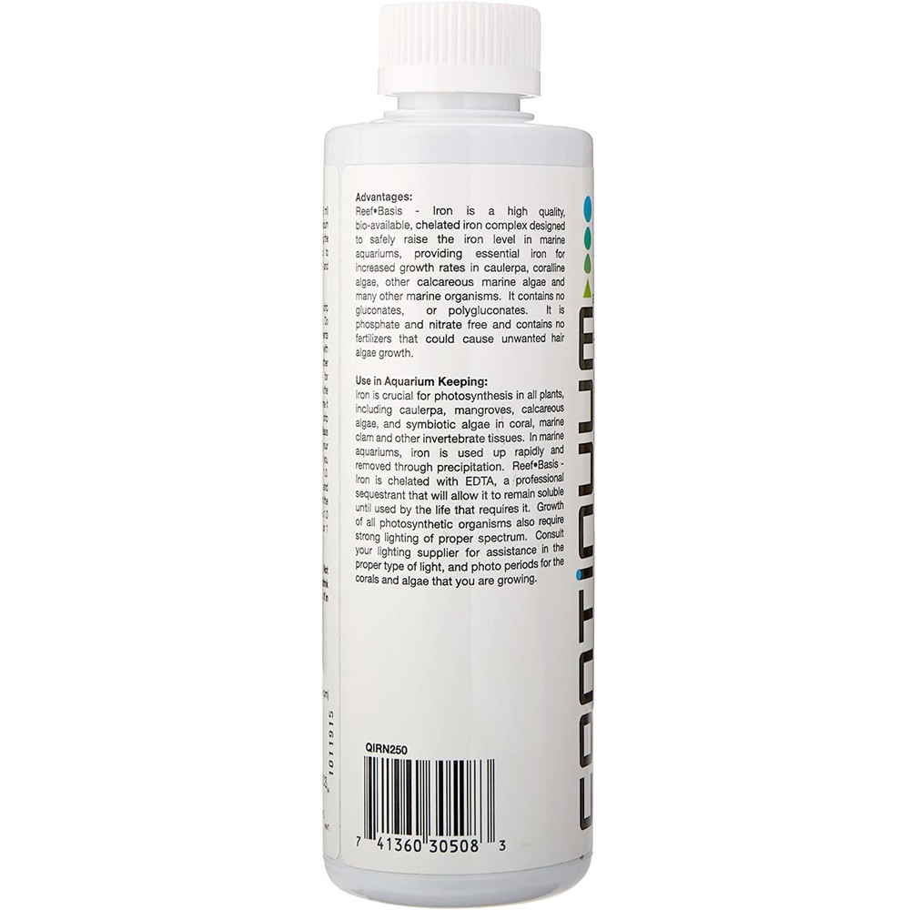 Continuum Reef Basis Iron 250mL Macro Algae Liquid Iron Supplement Reef Aquarium
