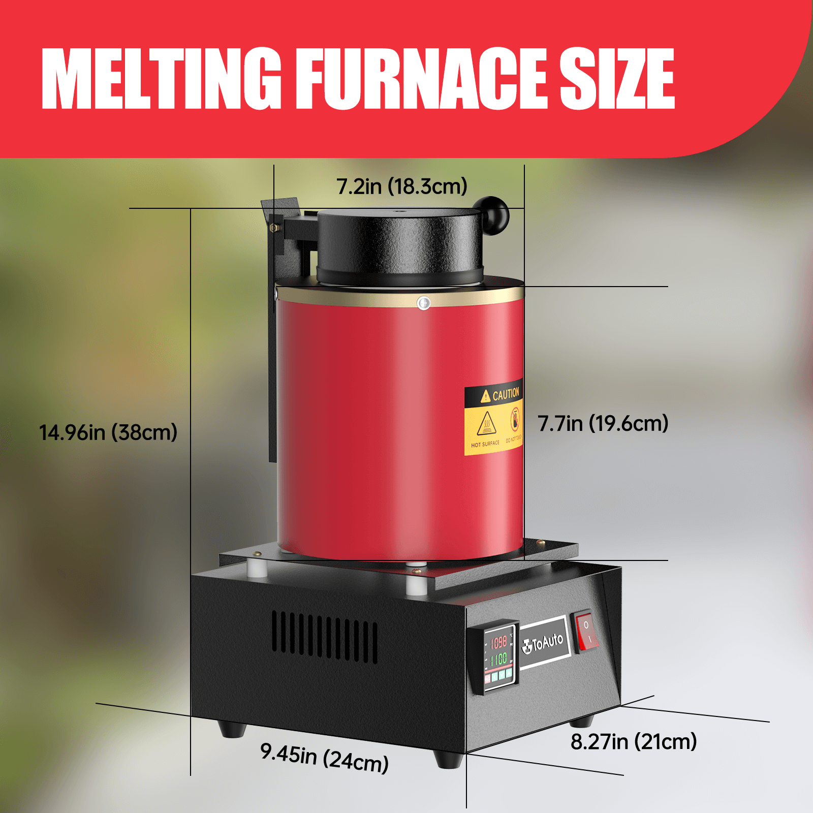 TOAUTO 3KG Metal Smelting Furnace Kit Gold Silver Refining Casting Jewelry Tool