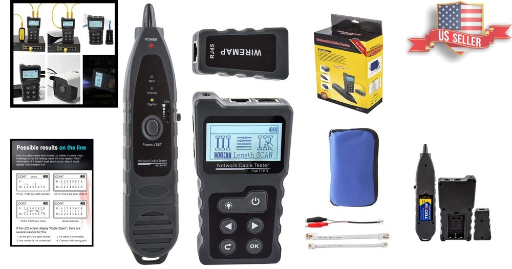 Multifunction Wire Tracker Cable Tester - Efficient Network Maintenance Solution