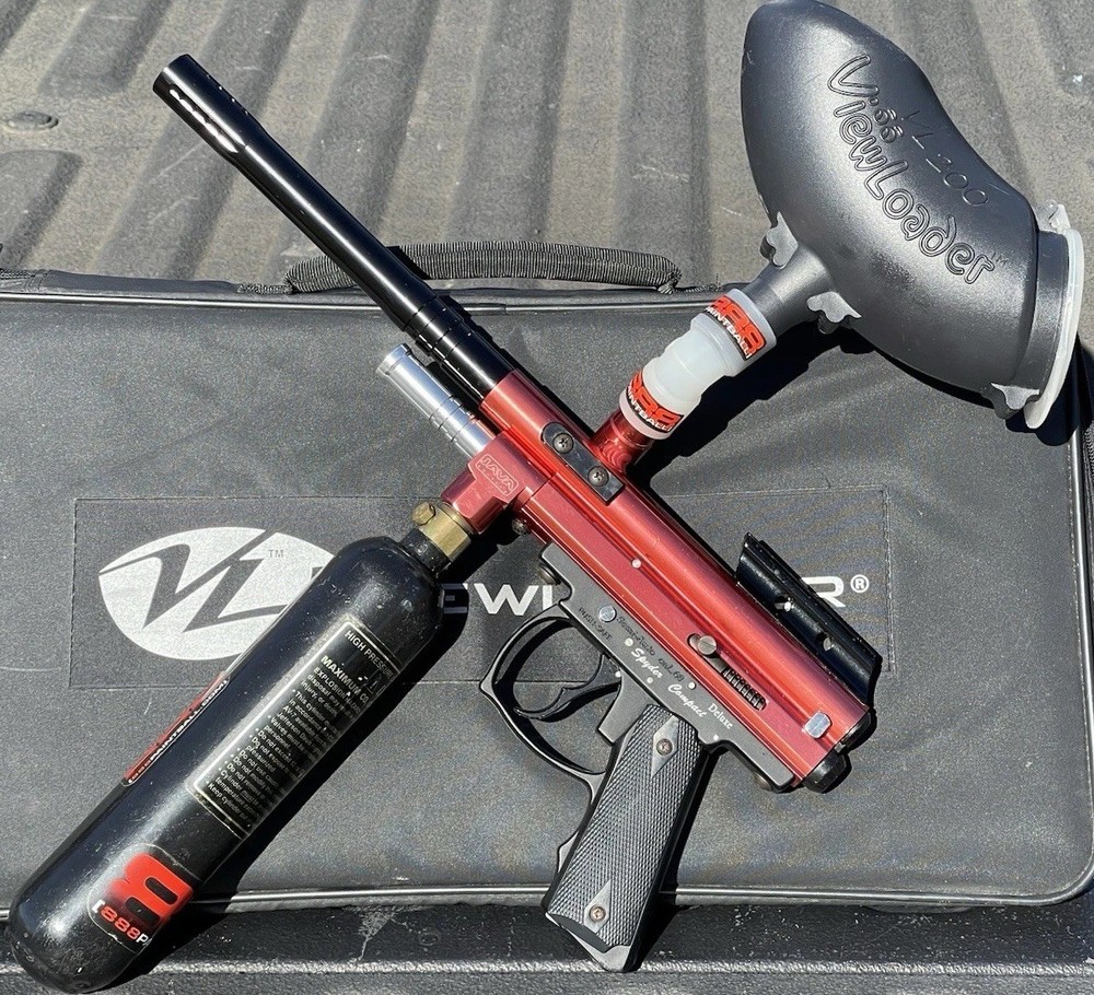 Spyder Compact Deluxe Paintball Gun, Semi-Automatic, Cal. 68, Red Java Edition