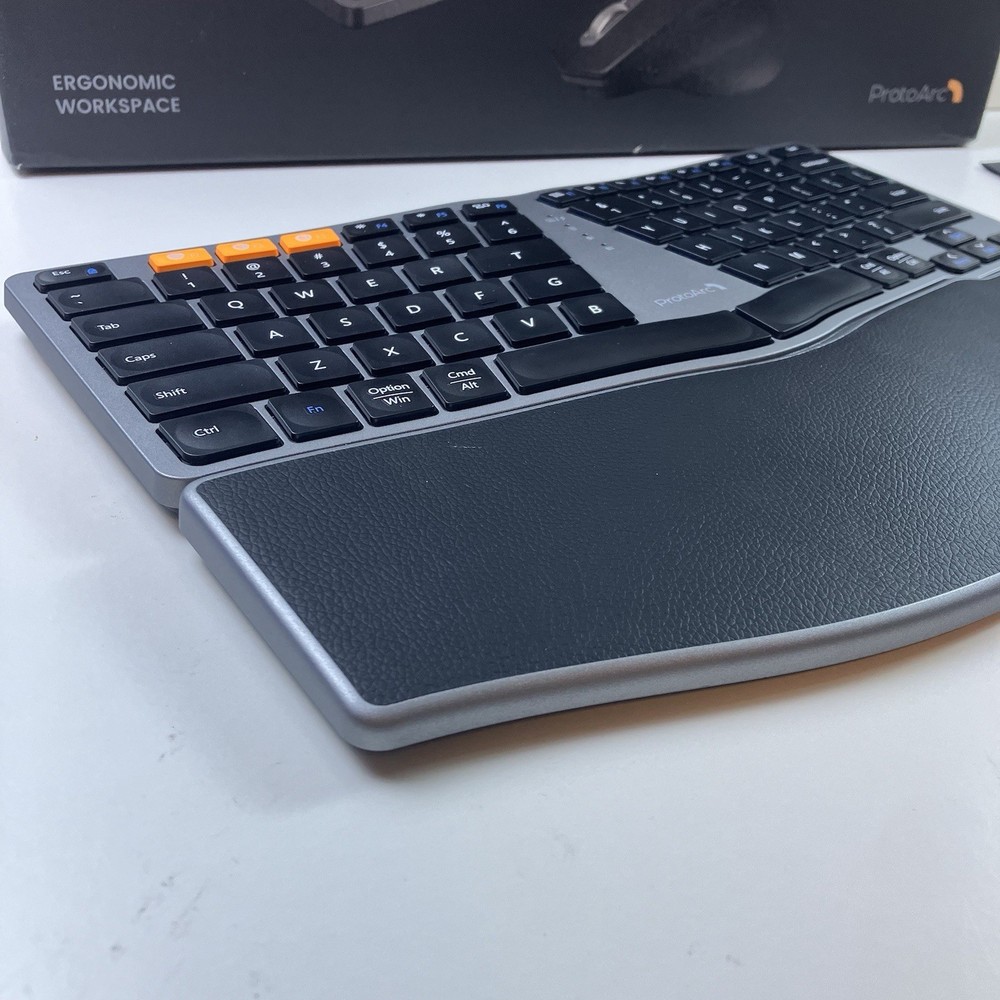 ProtoArc Bluetooth Ergonomic Keyboard Mouse Combo EKM04 Mini Compact Wireless