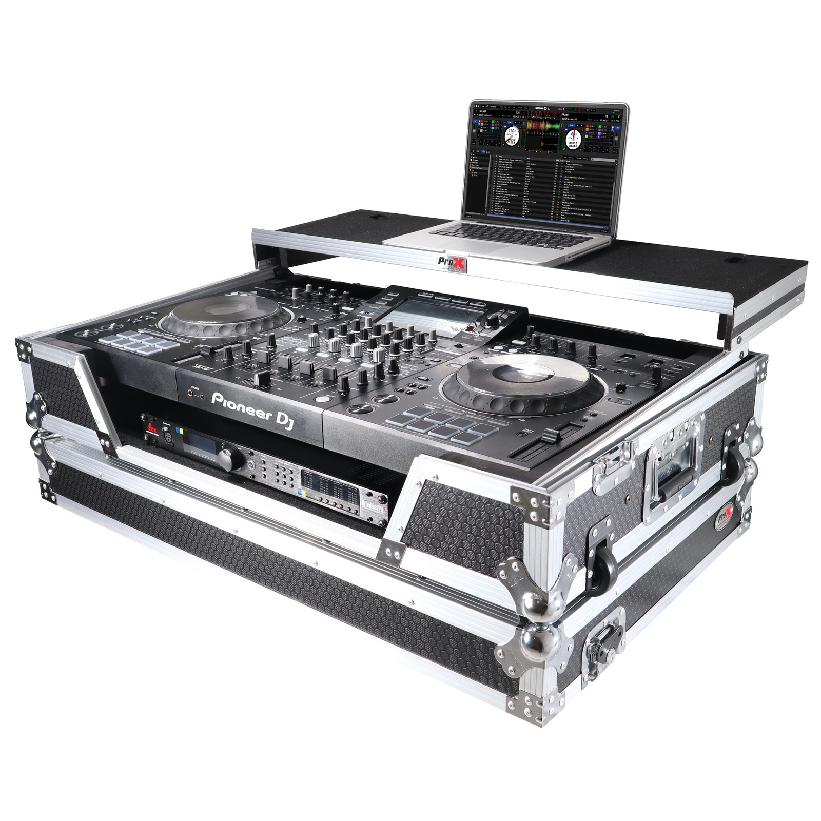 ProX XS-XDJXZ WLT Hard Flight Road Case+Laptop Shelf+Wheels 4 Pioneer DJ XDJ-XZ