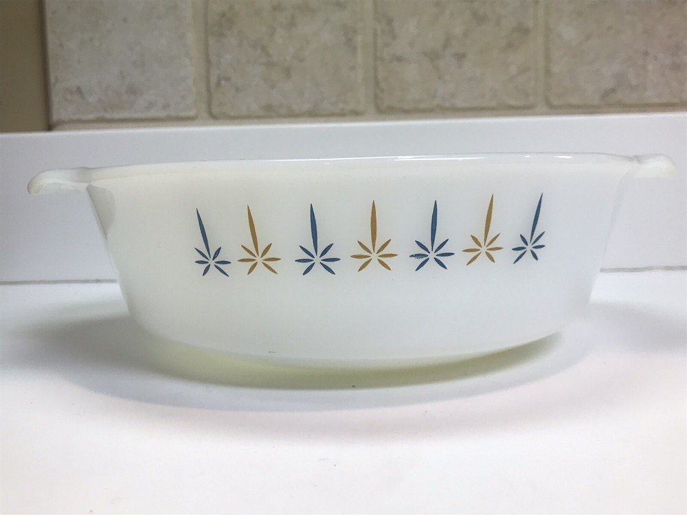 Fire King Candle Glow Round Casserole Dish