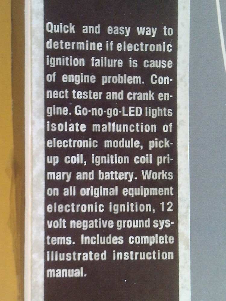 KAL Electronic Ignition Analyzer #2722 Engineered For Excellence #1