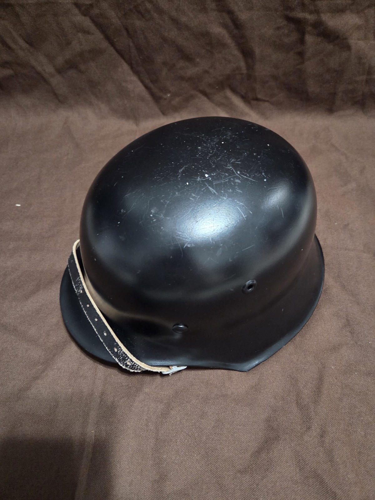 WWII German Repro Helmet Painted Black