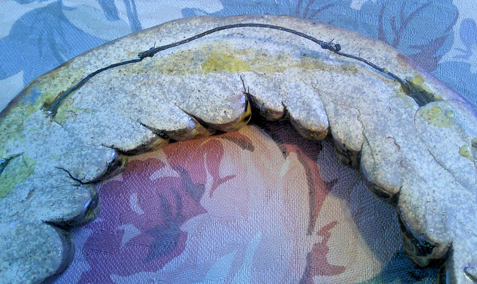 John Glick Plum Tree Pottery Mid Century Modern Hanging Wall Mirror