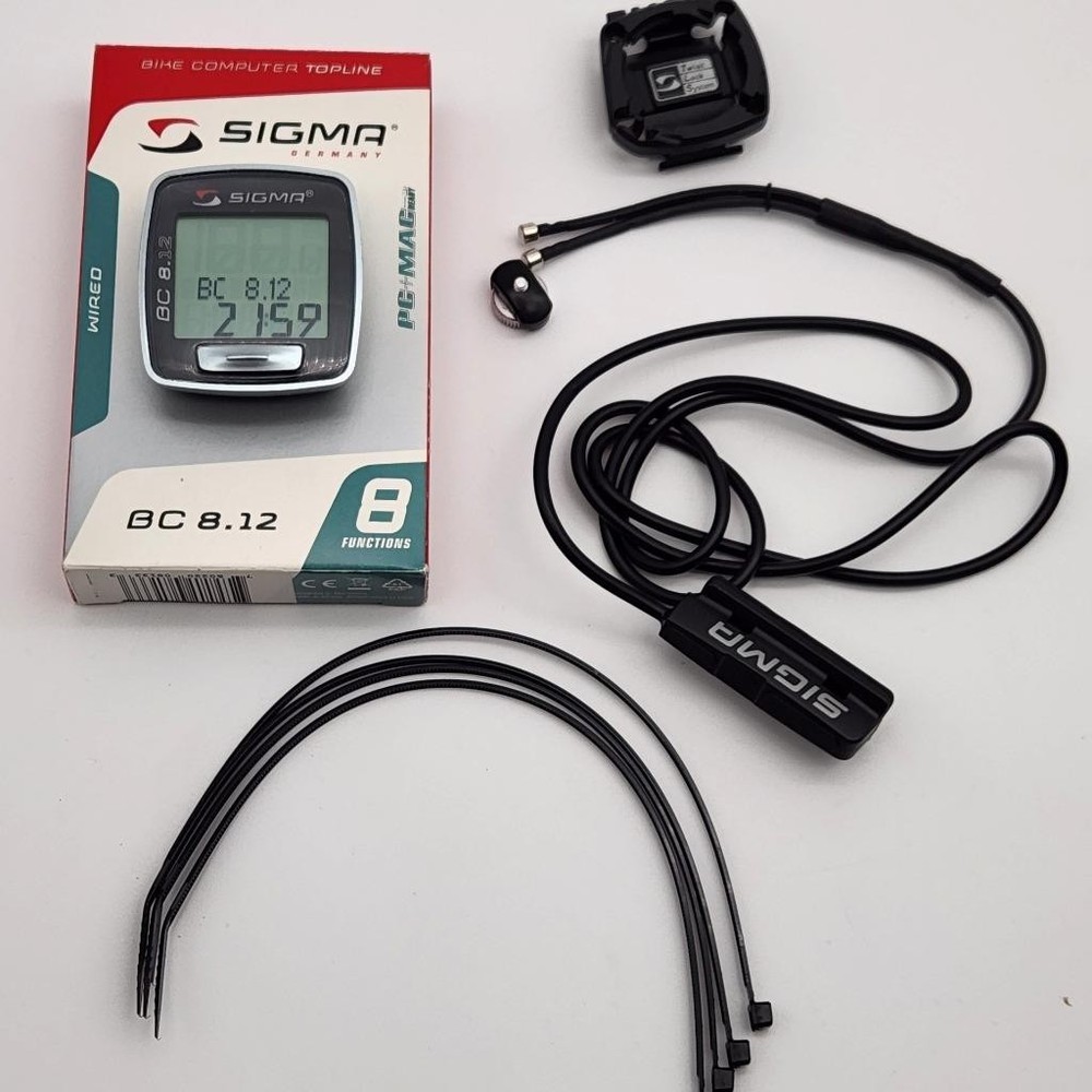 Sigma BC 8.12 Wired Bicycle Computer w/ Speedometer 8-Functions - OPENED